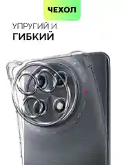 Прозрачный чехол для Tecno Camon 30s Pro противоударный силиконовый BROSCORP прозрачный с углами