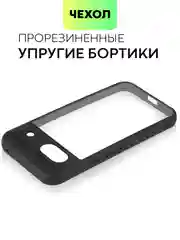 Прозрачный чехол для Google Pixel 8a пластиковый с силиконом BROSCORP противоударный с защитой камер