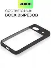Прозрачный чехол для Google Pixel 8a пластиковый с силиконом BROSCORP противоударный с защитой камер