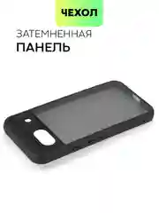 Черный чехол для Google Pixel 8a пластиковый с силиконом BROSCORP противоударный с защитой камер