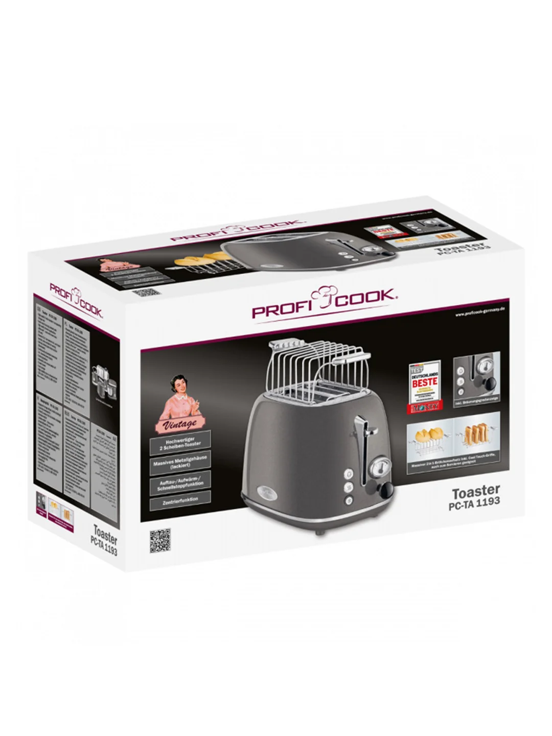 Тостер Profi Cook PC-TA 1193 anthrazit