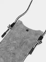 Серый меланж чехол для смартфона на шнуре, из фетра, в двух цветах