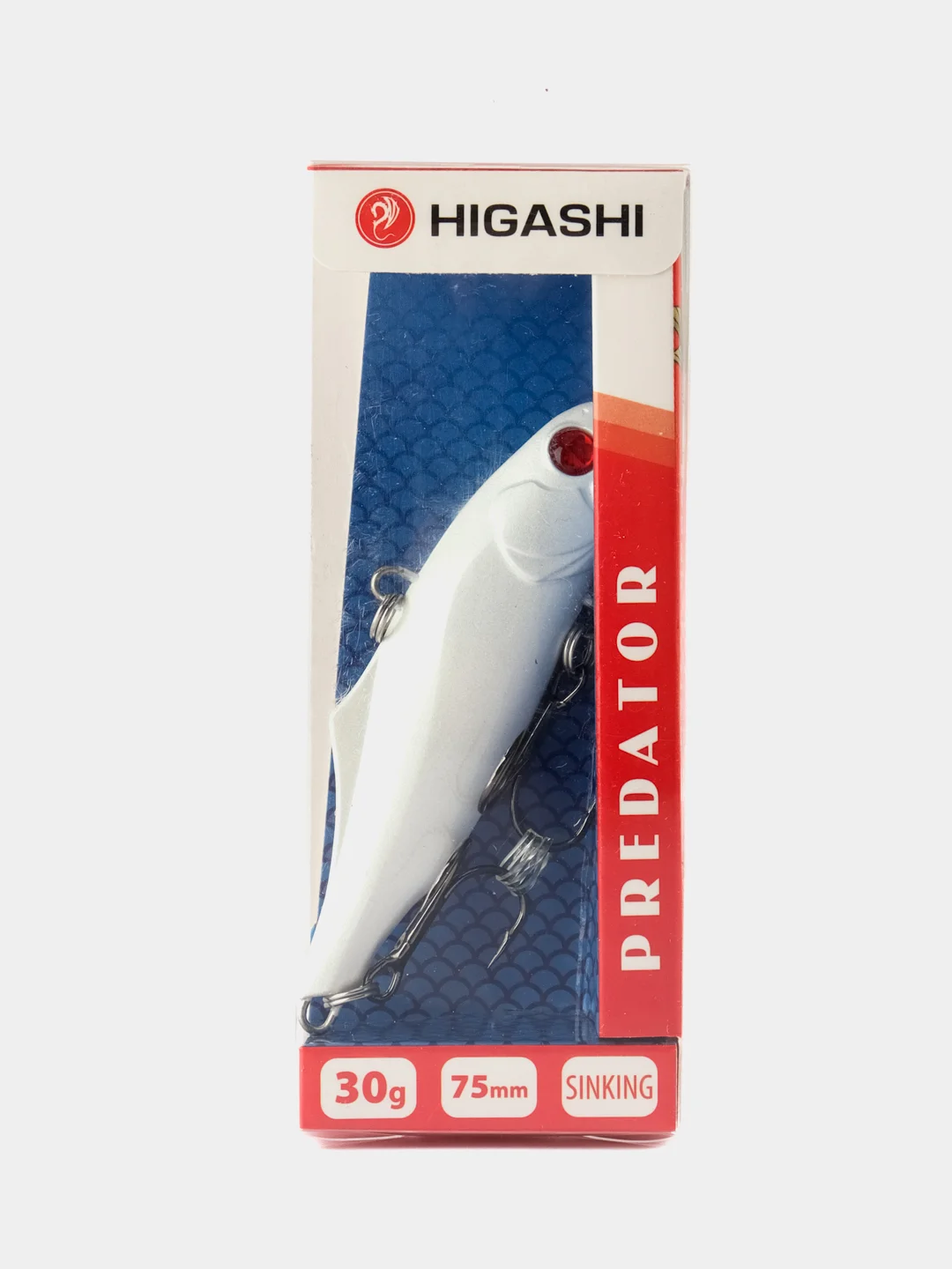 Белый ратлин HIGASHI Predator VIB 75 mm, 30г