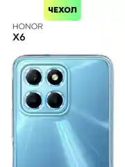 Прозрачный силиконовый чехол BROSCORP для Honor X6 и X8 5G с защитой камер и от прилипания
