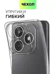 Прозрачный чехол для Infinix Hot 40i, Tecno Spark 20 / Go 2024 силиконовый BROSCORP с защитой камер