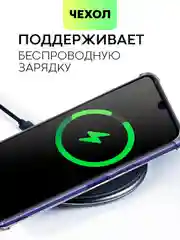 Прозрачный чехол BROSCORP для Tecno Pova 4 с кармашком и защитой камер, картхолдер с карманом