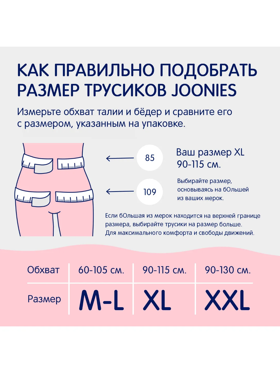 Одноразовые послеродовые трусы Joonies, размер XL (90-115 см), 3 штуки