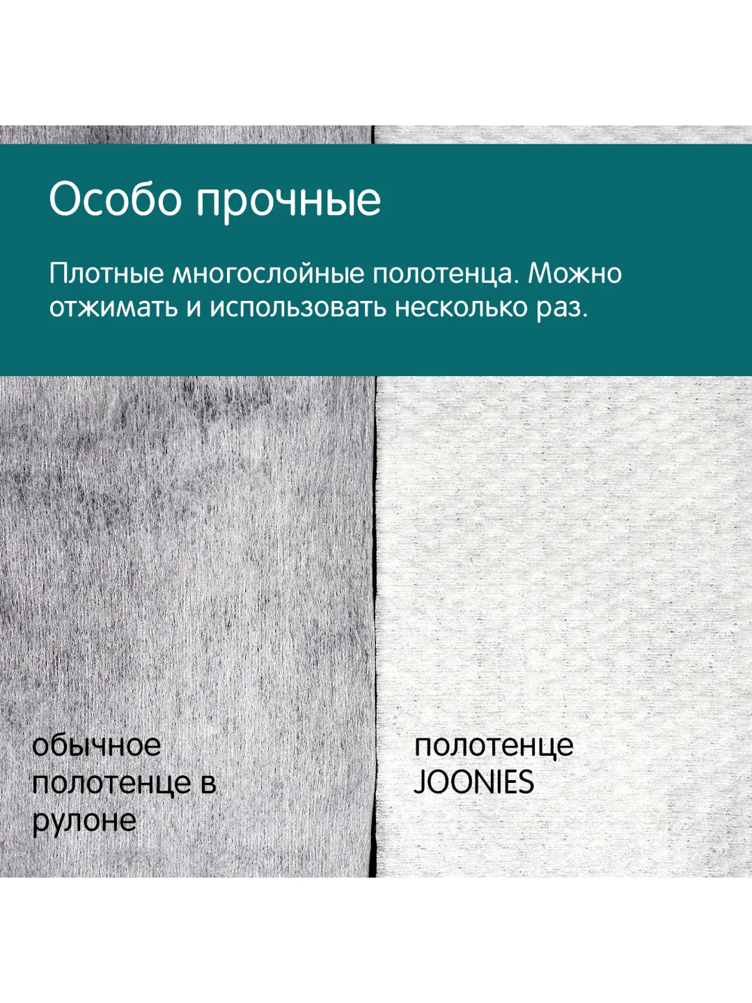 Полотенца одноразовые из нетканого материала Joonies, 60 штук