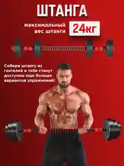 Гантели разборные Новогодний Комплект 12 кг 2 шт общй вес 24 кг