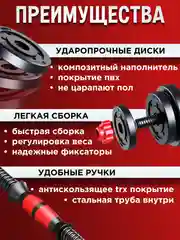 Гантели разборные Новогодний Комплект 12 кг 2 шт общй вес 24 кг