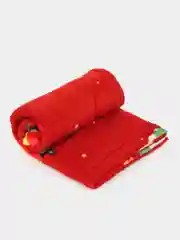 Красный плед новогодний из флиса, подарок на Новый год, 180*200 см