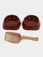Молочный набор для кошек и котят: лежанка, когтеточка, лоток, миска, совок, кошачья мята