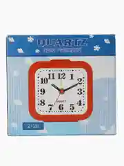 Белый часы-будильник Perfeo Quartz "PF-TC-004", прямоугольные 8*7,5 см