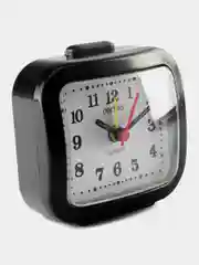 Черный часы-будильник Perfeo Quartz "PF-TC-004", прямоугольные 8*7,5 см