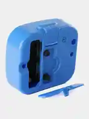 Синий часы-будильник Perfeo Quartz "PF-TC-004", прямоугольные 8*7,5 см