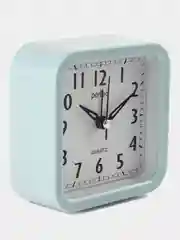 Зеленый часы-будильник Perfeo Quartz "PF-TC-019", квадратные 10*10 см