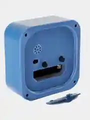 Синий часы-будильник Perfeo Quartz "PF-TC-019", квадратные 10*10 см