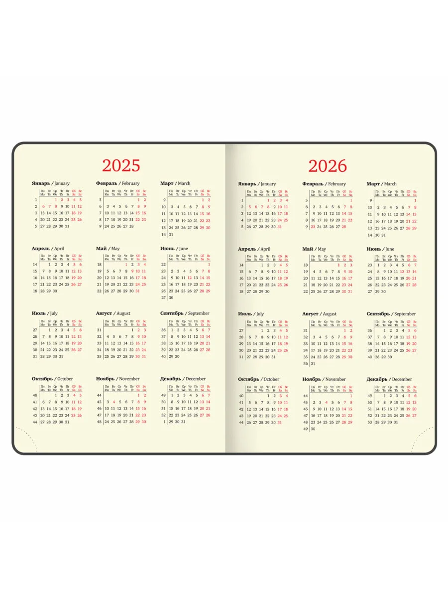 Ежедневник датированный 2025 Brauberg, планер планинг записная книжка А4, под кожу