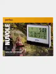 Часы-метеостанция Perfeo "Nuvole", серебряный, (PF-S3607B)