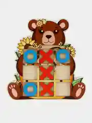Коричневый настольная игра "Крестики-нолики"