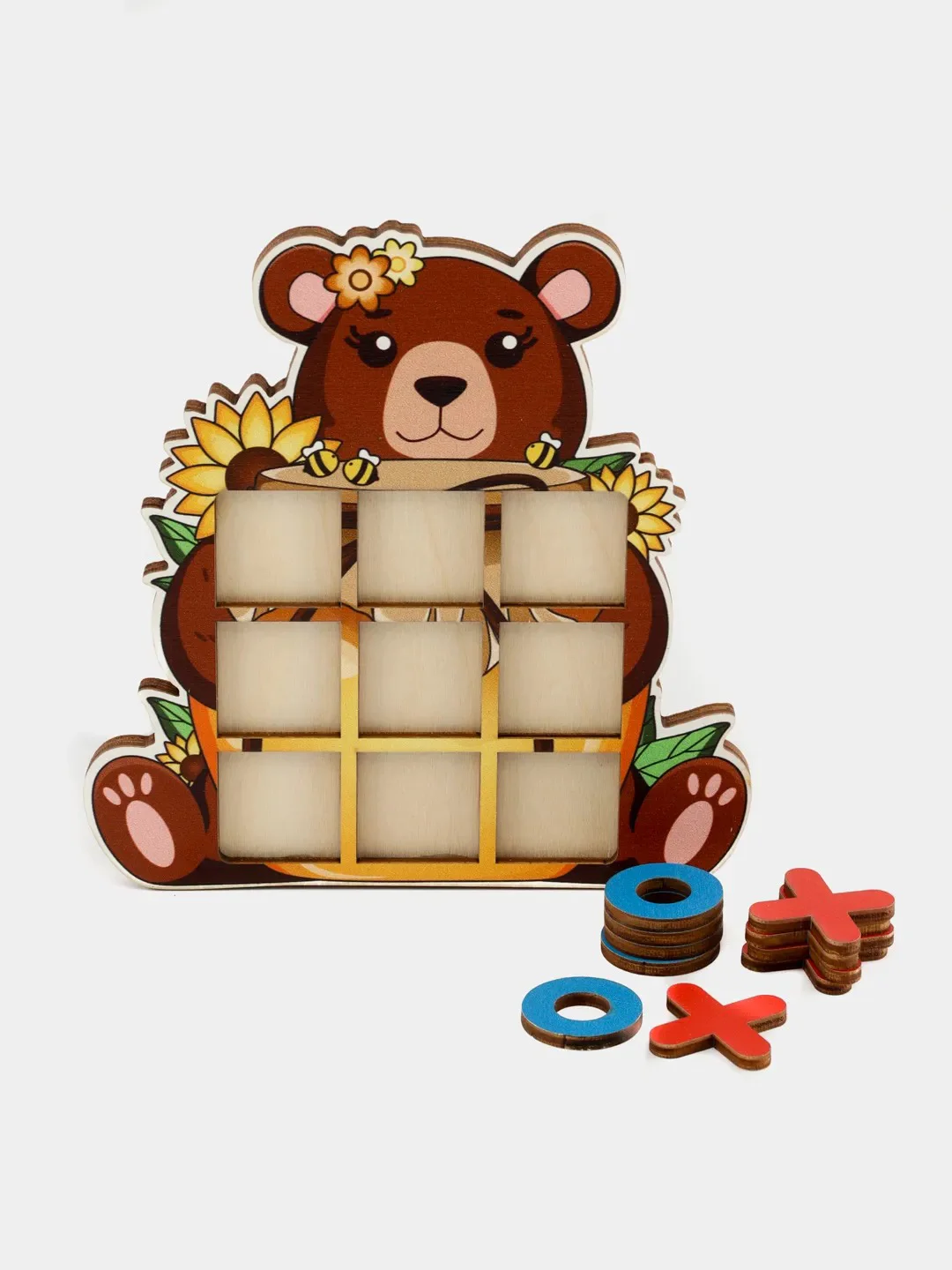 Коричневый настольная игра "Крестики-нолики"