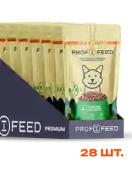 Корм консервированный (пауч)  Profifeed для взрослых кошек кусочки в соусе,  75г, 28 шт