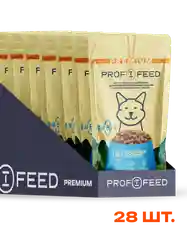 Корм консервированный (пауч)  Profifeed для взрослых кошек кусочки в соусе,  75г, 28 шт