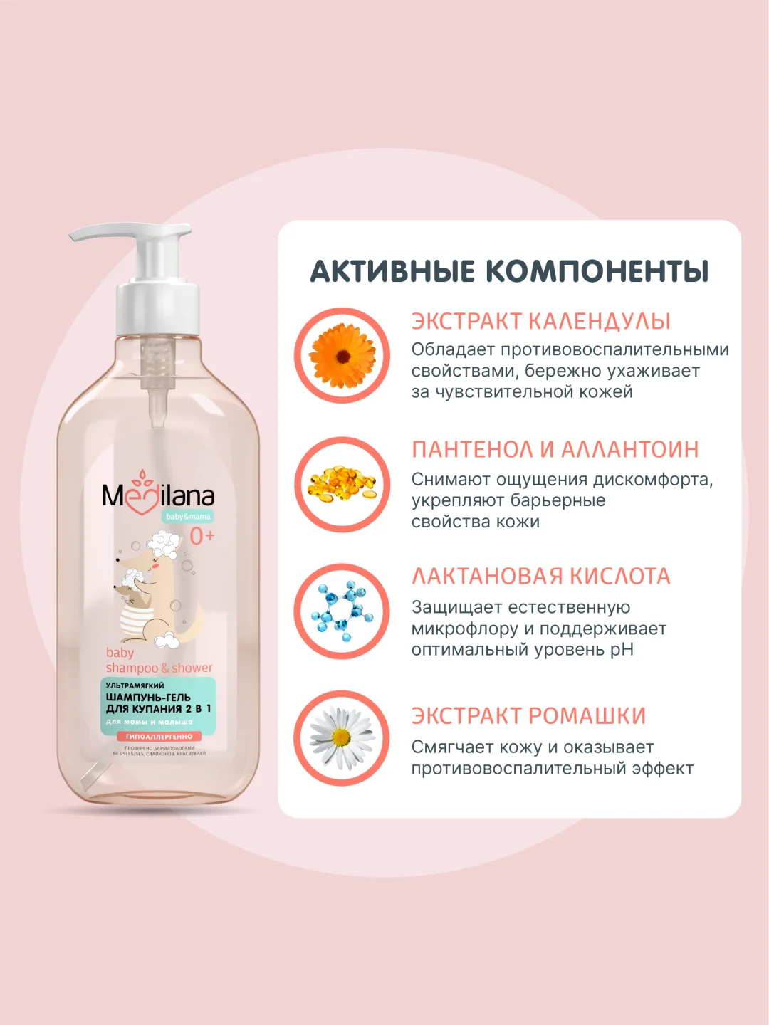 MEDILANA Набор с игрушкой Кенгуру Гель мицелл+Пена для ванны+Для купания 2 в 1