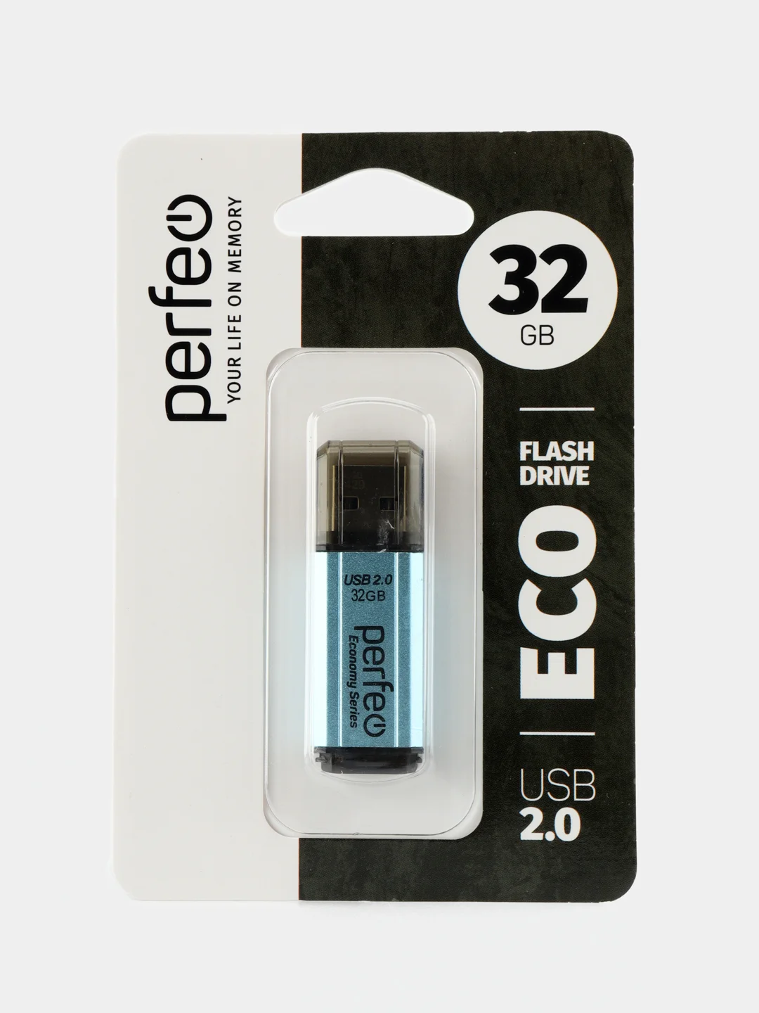 Голубой флеш-накопитель Perfeo USB 32GB E02 economy series
