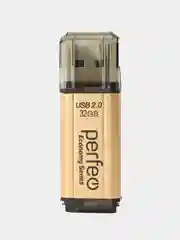 Золотой флеш-накопитель Perfeo USB 32GB E02 economy series
