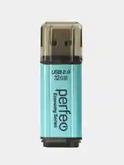 Зеленый флеш-накопитель Perfeo USB 32GB E02 economy series