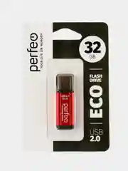 Красный флеш-накопитель Perfeo USB 32GB E02 economy series