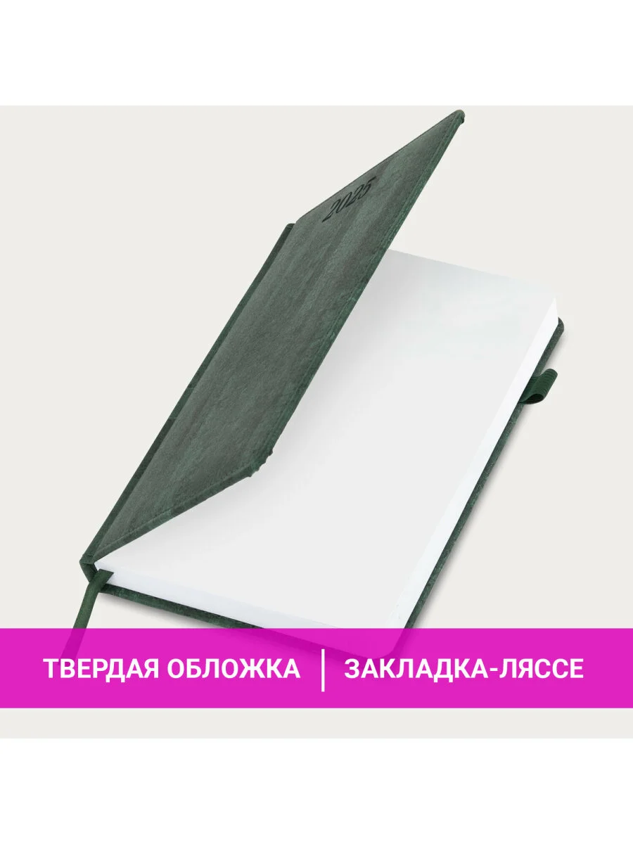 Ежедневник датированный 2025 Brauberg, планер планинг записная книжка А5, под кожу