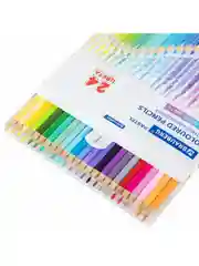 Карандаши цветные BRAUBERG PASTEL, 24 пастельных цвета, трёхгранные, грифель 3 мм, 181851