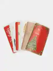Красный наклейки-бирки новогодние, для упаковки подарка