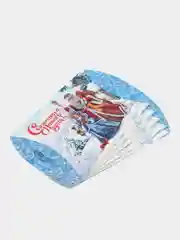 Белый коробка подарочная новогодняя складная фигурная в трех размерах