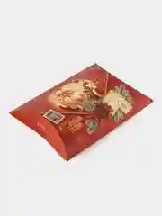 Вишнёвый коробка подарочная новогодняя складная фигурная в трех размерах