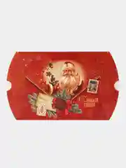 Вишнёвый коробка подарочная новогодняя складная фигурная в трех размерах
