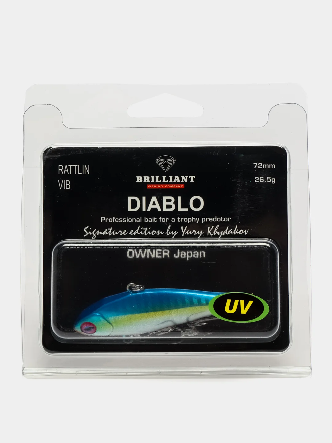 Голубой ратлин Brilliant Diablo Vib 72S mm, 26,5 г