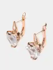Кораллово-розовый серьги из медицинского сплава