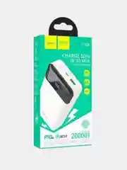 Белый повербанк Hoco J102/J102A 10000/20000 mAh с быстрой зарядкой 22.5W и цифровым дисплеем