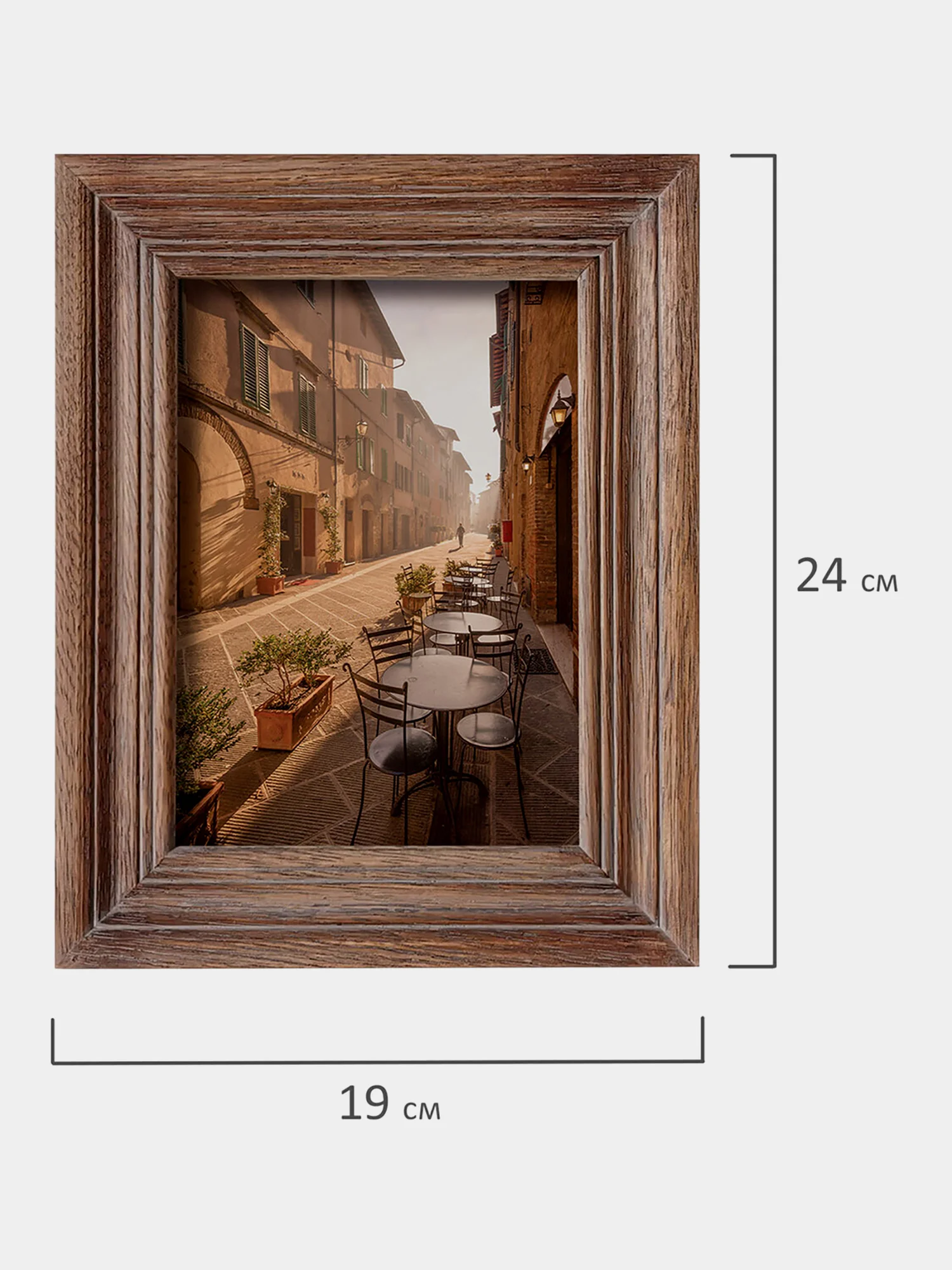 Рамка, фоторамка 13 х 18 см для фотографий, грамот, из мангового дерева, Brauberg, 391286
