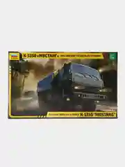 Черный сборная модель Российский трёхосный грузовик КамАЗ-5350 "Мустанг" масштаб 1:72 и 1/35 КИТ
