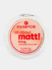 Белый матирующая белая пудра Essence all about matt Длительное удаление масла, контроль жирности