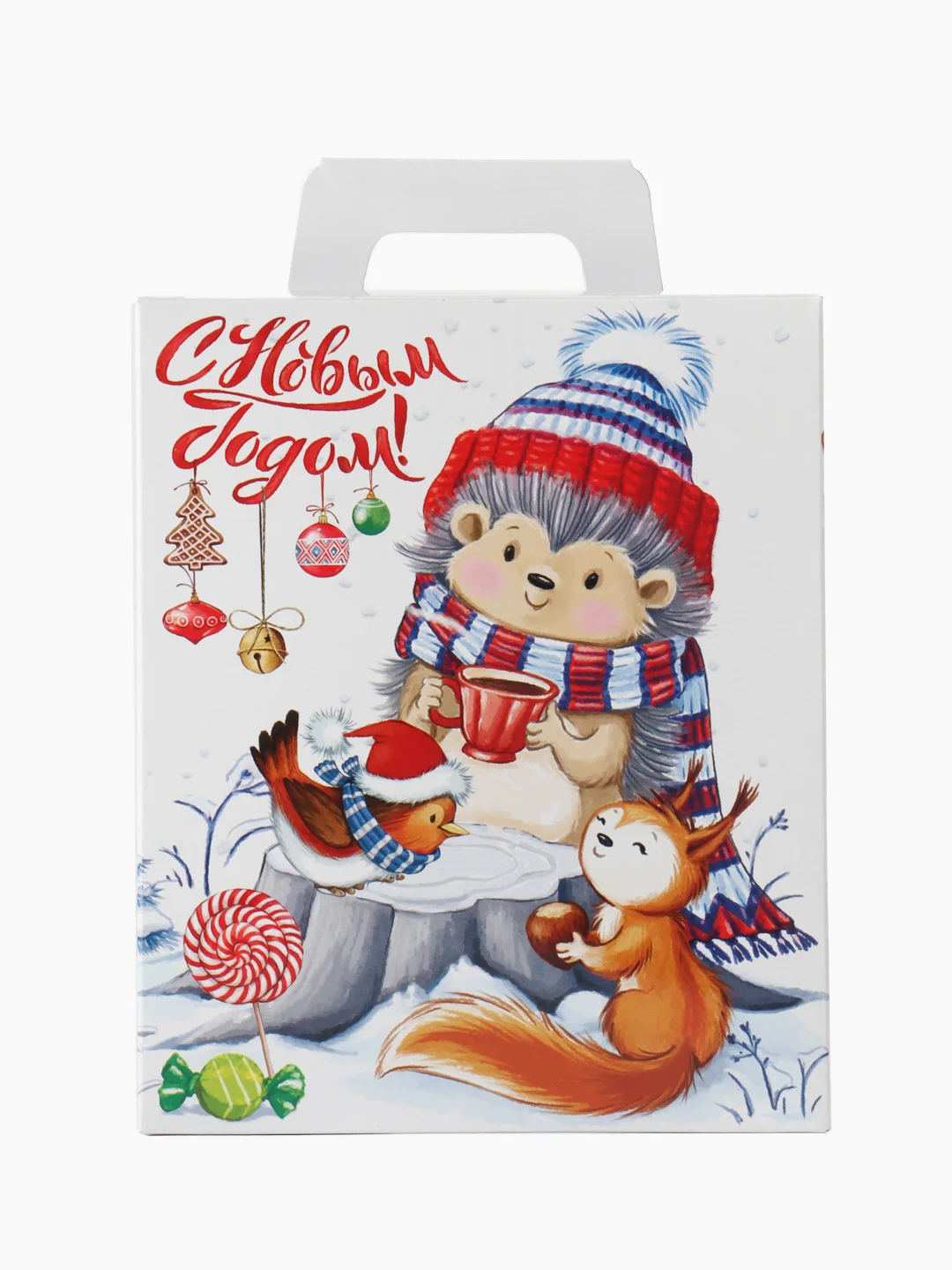 Белый коробки новогодние для конфет самосборные