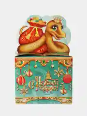 Зеленый коробки новогодние для конфет самосборные