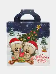Синий коробки новогодние для конфет самосборные