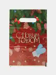 Бордовый новогодний подарочный пакет, 1шт/3шт/5шт/10шт/15шт