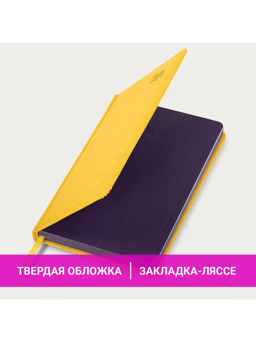 Ежедневник датированный 2025 Brauberg, планер планинг записная книжка А5, под кожу