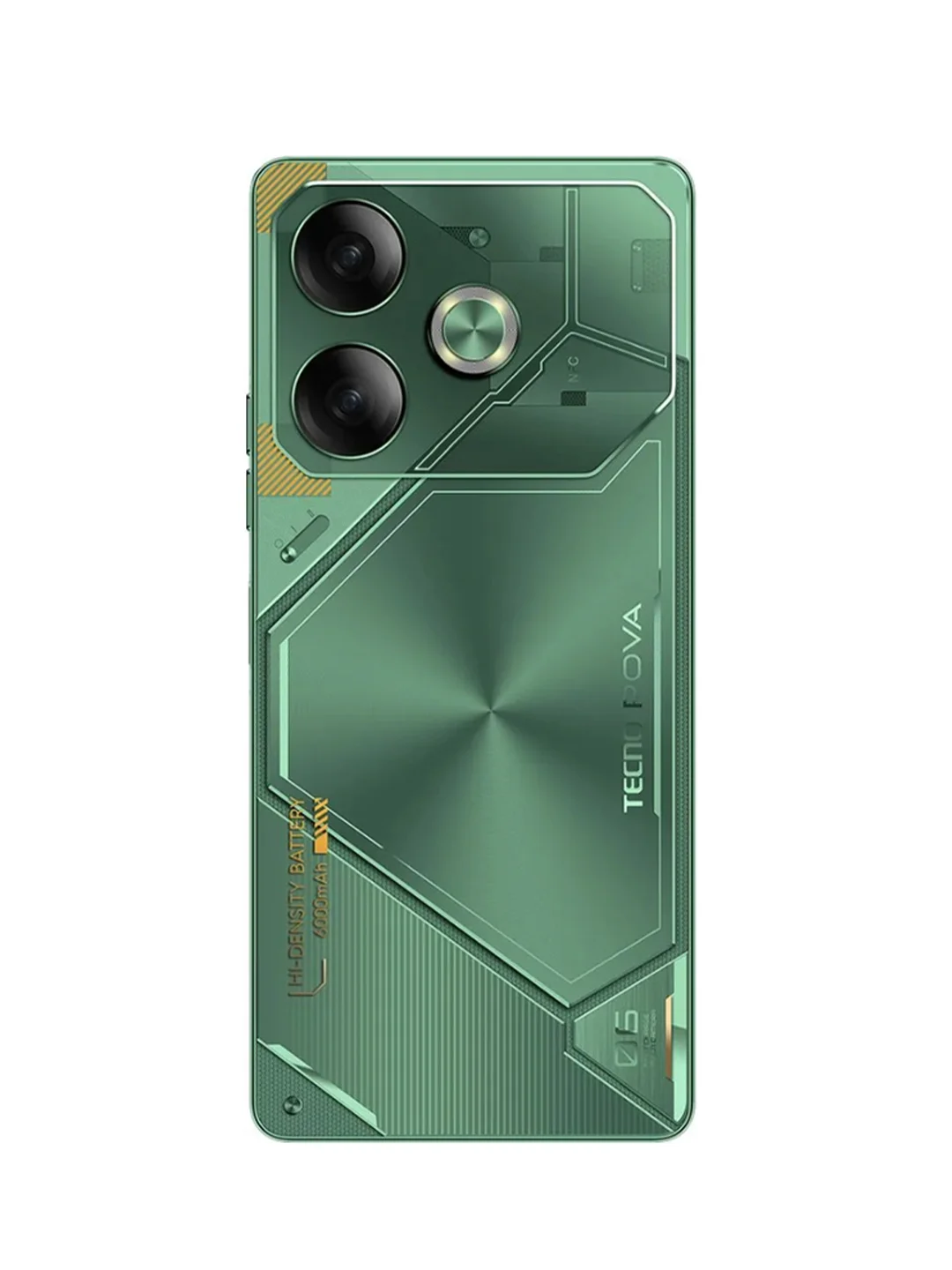 Зеленый смартфон Tecno LI7 POVA 6 256+12, 108Мп+AI/32Мп, 2 Sim, 4G, 6000mAh